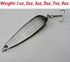 6 pcs 0.75oz 1oz 2oz 3oz 5oz 7oz 9oz Silver Casting Crocodile Fishing spoons