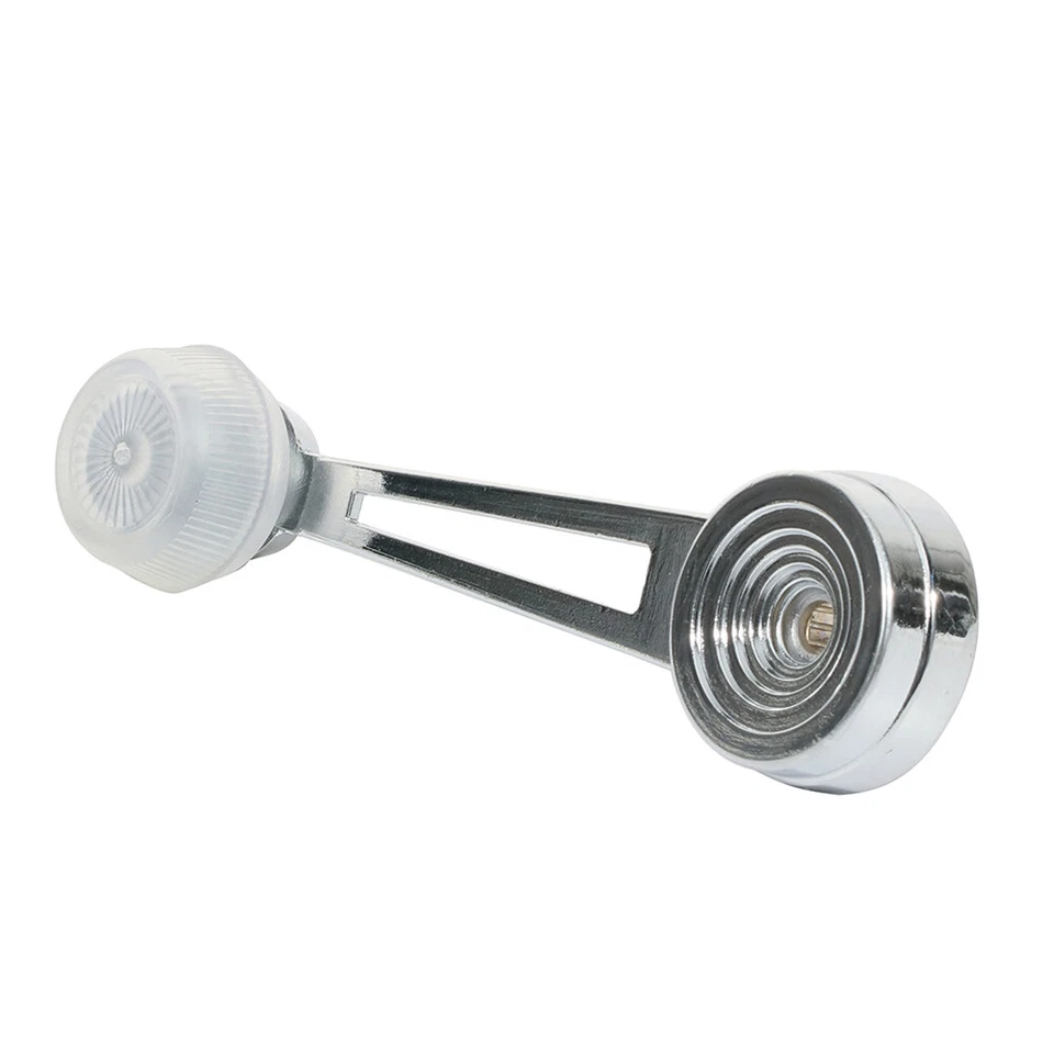 Par de manivelas de manivela de ventana de puerta interior izquierda+derecha para Ford Bronco 73-86 cromadas Foto 2 de 4