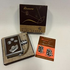 Vintage Revere 8 Model 40 Magazine Cine Camera - Original Box - Manual