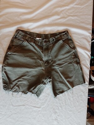 Herren Shorts Markenlos Größe (siehe Bilder) Used Saum Grün 23884