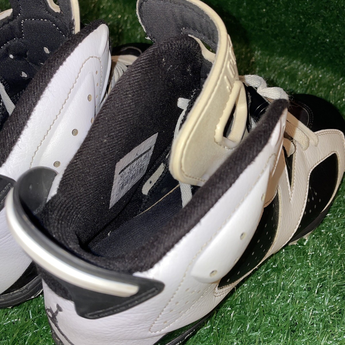 Nike Air Jordan 6 Retro TD Football Cleats Oreo Black White Size