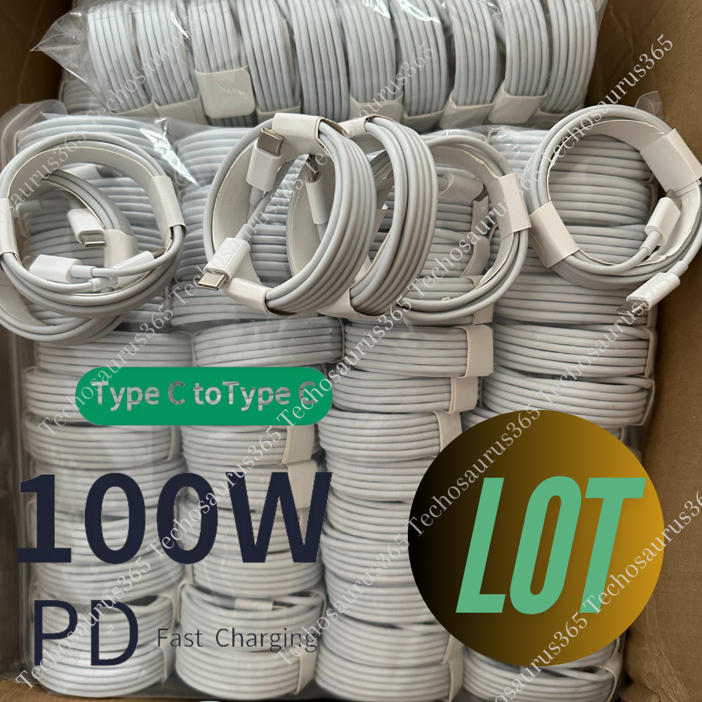 100W USB-C to USB-C Cable Fast Charger Lot PD Cord For iPhone 15 16 Pro Samsung