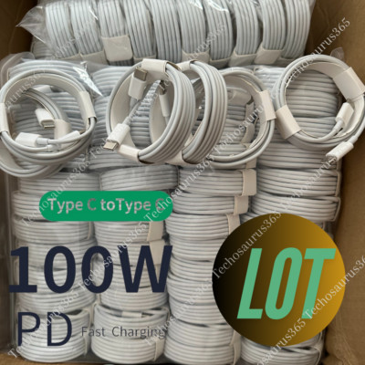 100W USB-C to USB-C Cable Fast Charger Lot PD Cord For iPhone 15 16 Pro Samsung