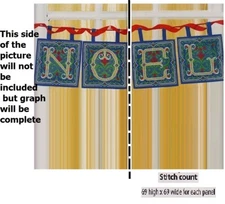 NOEL SWAG       CROSS STITCH PATTERN    ALS - EA