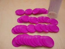 Mini Poker Chips - 1 Tube of 50 - Counters, Tokens - Purple - Games Markers