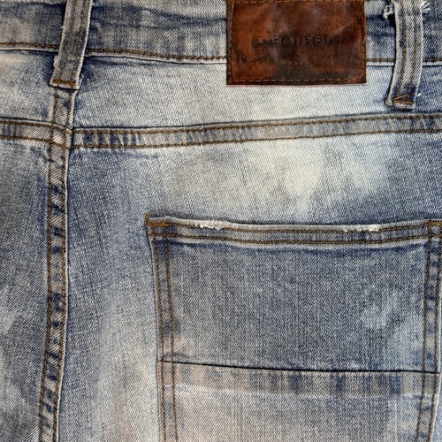 DECIBEL Jeans Men 40x34 Blue Distressed Acid Washed Skinny Grunge Streetwear - Picture 5 of 15
