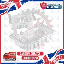 EXPANDING FRIDGE STORAGE BASKET UNDER SHELF CUPBOARD DRAWER HOLDER ORGANISER BOX
