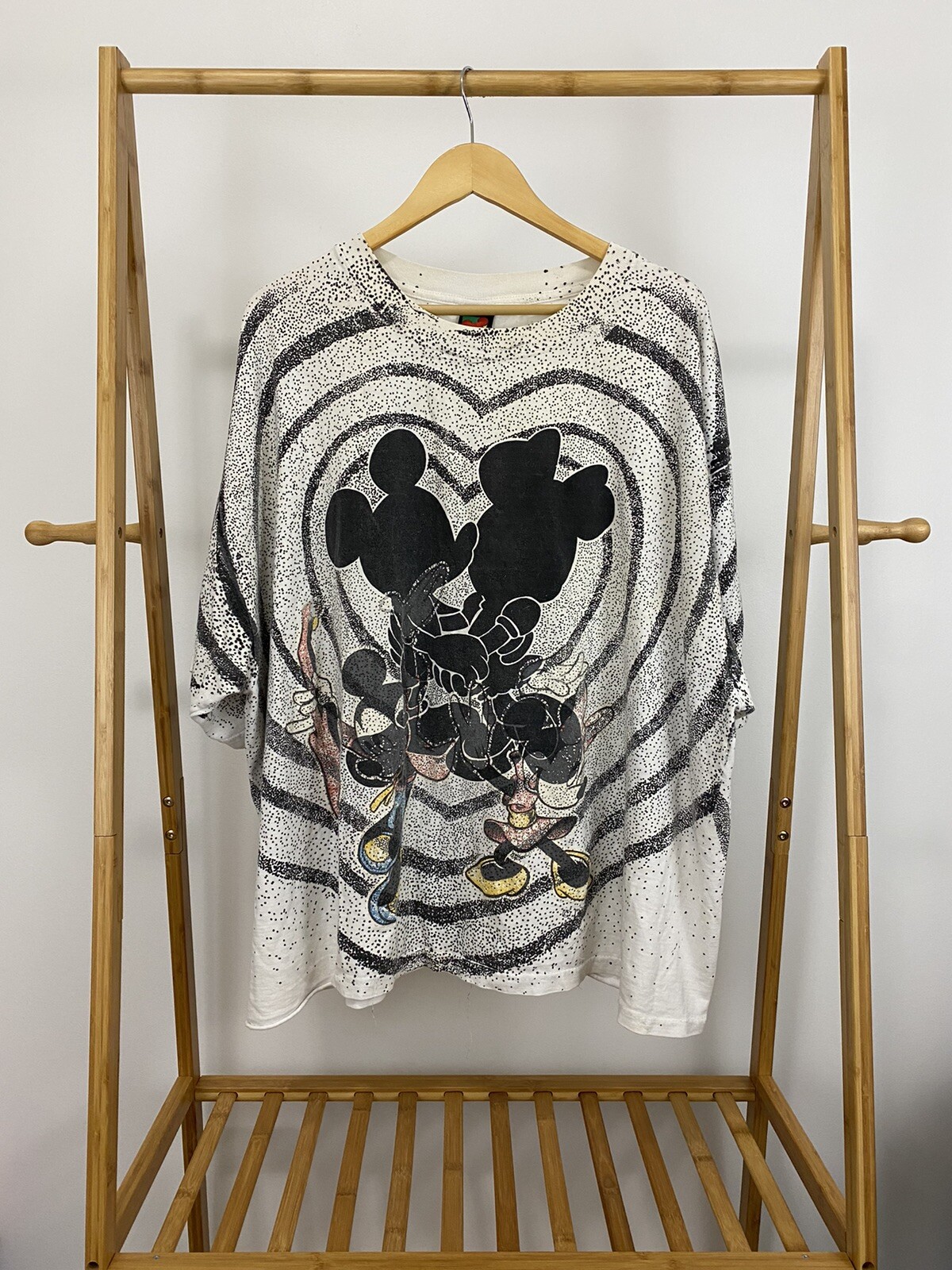 VTG Disney Mickey Mouse & Minnie Abstract Trippy AOP All Over T-Shirt 4X-5X