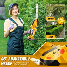 Electric Hedge Trimmer Cordless Power Hedge Trimmer with 2 Battery Charger USA