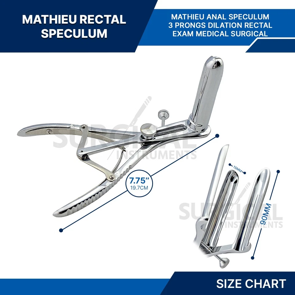 Espéculo rectal anal Mathieu 3 puntas obstetra/ginecólogo urología quirúrgica médico grado alemán Foto 2 de 4