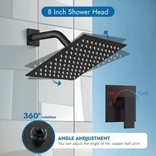 Shower Faucet Set With Valve Complete Shower System Fixtures Combo kit Mixer Tap