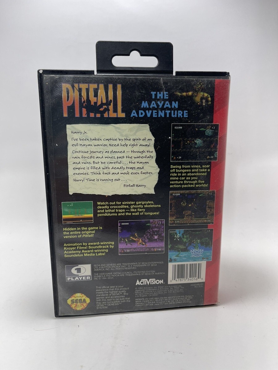 Pitfall: The Mayan Adventure for Sega Genesis - CIB 47875340169| eBay