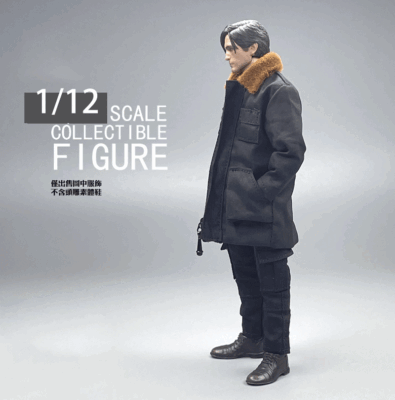 1/12 Male Sodier Clothes Winter Fur Collar Coat Overcoat for 6'' Notaman GW  | eBay