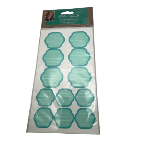 The Pioneer Woman Mason Jar Storage Craft Labels Easy Peel 72 Stickers Teal New - Picture 1 of 13