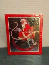 Vintage 25 Piece New Santa Clause Puzzle in Wrapping