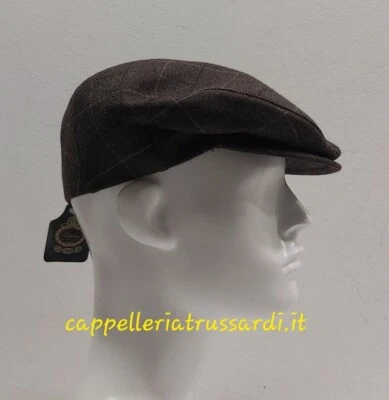 Coppola Berretto Marron Pure Laine Fabriqué En Italie - Photo 1/3