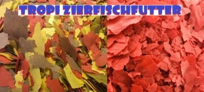 TROPI ZIERFISCHFUTTER Tropi Hauptfutter Flocke 4-farbig 1Liter + Tropi Color 1 Liter Farbfutterflocke
