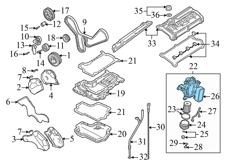 AUDI A8 QUATTRO 2000-2002 2004-2007 4,2 L - Enfriador de aceite del motor 077117021N Foto 3 de 4