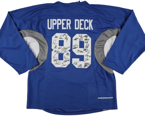 2024 NHL Rookie Showcase 34 Signed Upper Deck Hockey Jersey - Lane, Celebrini +