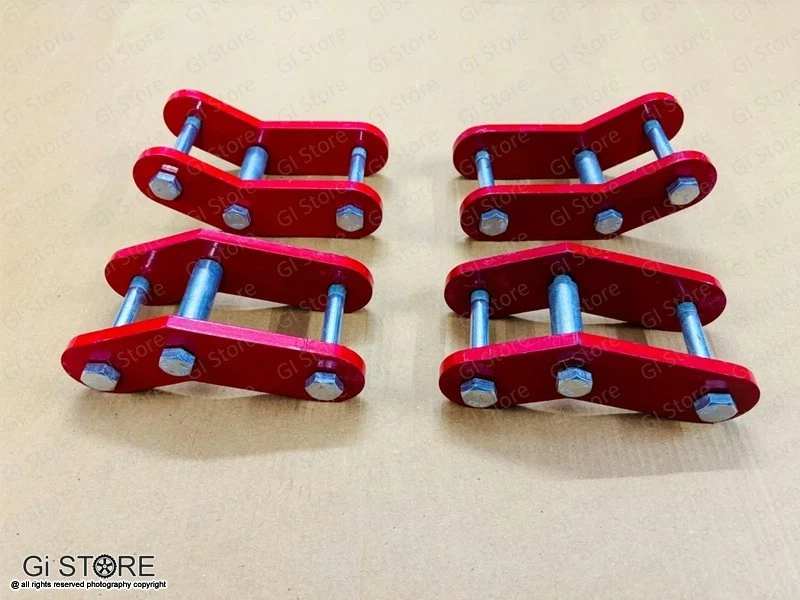 Kit de grilletes Boomrang de elevación delanteros y traseros de 2" + kit de casquillo para 86-95 Suzuki Samurai Foto 3 de 4