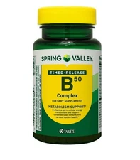Spring Valley B-50 Complex Timed-Release Tablets Dietary Supplement 60 Count