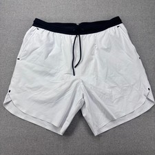 Greyson Running Wolf Shorts Mens M 6" Inseam White Black Camo Lined Performance