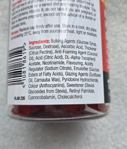 Multivitamin Gummies Kids 3+ Children Health Strawberry Vegetarian 120 gummies - Picture 4 of 7