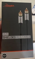 Rocketfish 15’ Shielded Inwall RCA Sub Cable 