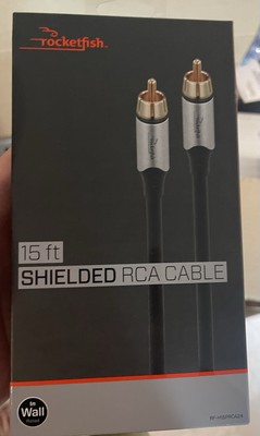 Rocketfish 15  Shielded Inwall RCA Sub Cable 