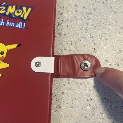 Vintage 1999 Authentic Red Pikachu Pokemon 4-Pocket Card Binder