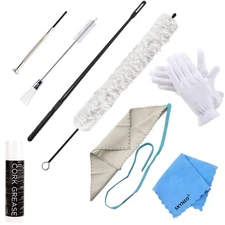 Flute Care Kit - Complete Set with Brush, Swab, Grease, Gloves  Cloth
