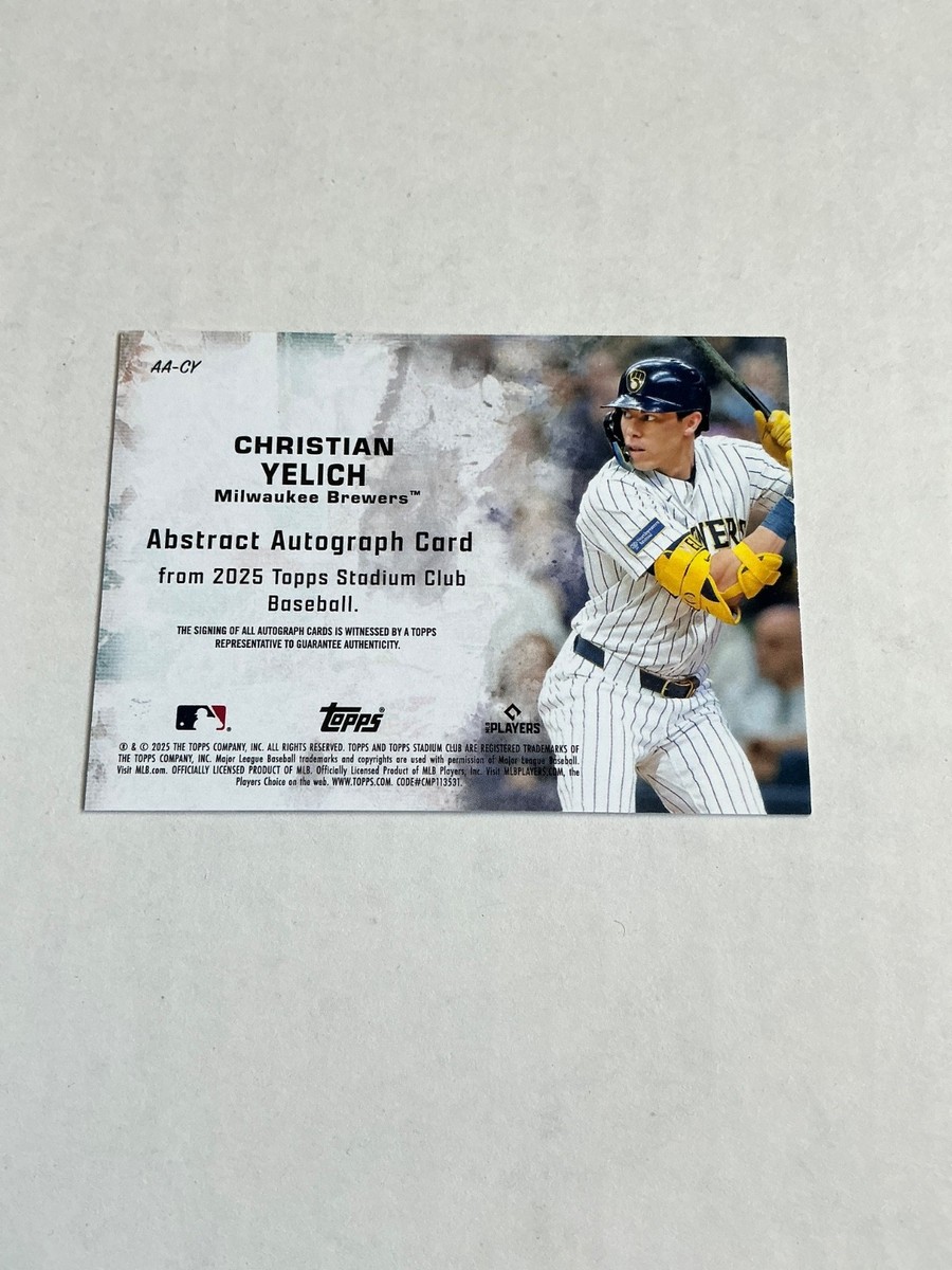 2025 Stadium Club Christian Yelich SP 17/75 Turquoise Abstract