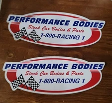 Vintage Decal Sticker Performance Bodies Stock Car Parts Street Racing Nascar 