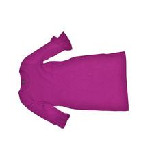 Talbots Women's Magenta Ruffle Cuff Dress Regular Size S Knit Long Sleeve