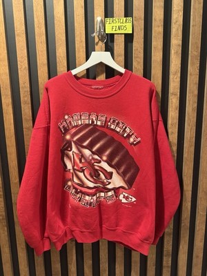VINTAGE 90s Nutmeg Kansas City Chiefs NFL Football Graphic Crewneck Size XL