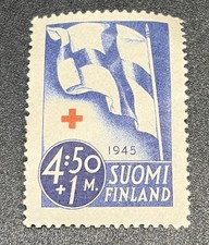 Finland MNH Semi Postal Red Cross B68 Stamp 1945