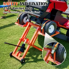 Riding Mower Lift - 500LB Hydraulic Jack with Foldable Design & Ratchet Belts