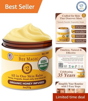 Sweet Bee Magic 2 Oz Jar - Hypoallergenic Organic Balm for Sensitive Skin