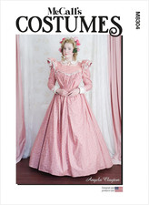 'S Patterns M8304 A5 1890S Tea Dress and Belt Costume by Angela Clayton, Size 6-