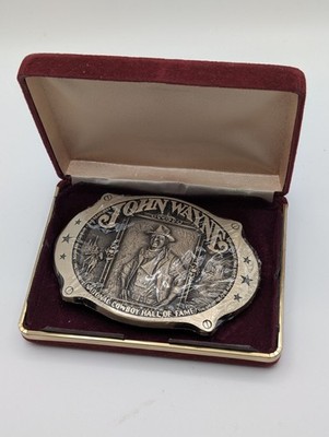 John Wayne 1982 Siskiyou Belt Buckle NOS Boxed Kinstler Cowboy Western