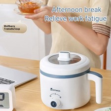 600W Electric Mini Rice Cooker 1.7L Portable Non Stick Mechanical Steamer 