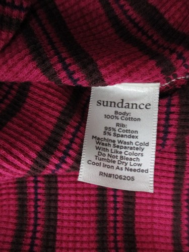 Sundance Womens Top XL Preppy Pink Black Striped Shirt Size XL Ladies Casual - Picture 8 of 15