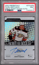 PAVEL MINTYUKOV 2023-24 Upper Deck Credentials Debut ROOKIE Auto #/299 PSA 9 RC