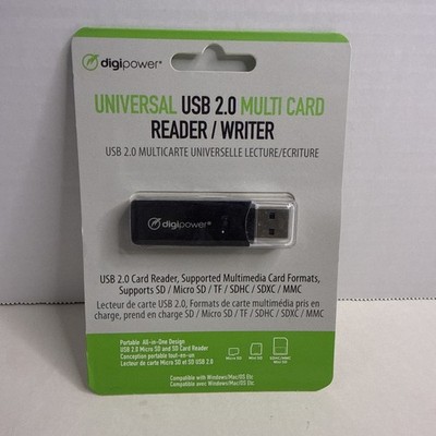 Digipower USB 2.0 Multi Card Reader Writer SD Micro SD SDHC SDXC MMC DP-MCR4