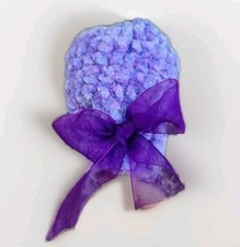 Muffole Fatte A Mano All'uncinetto  per Neonato Con Filo Cinigliato