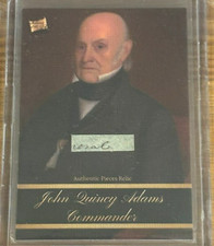 2018 PIECES OF THE PAST AUTHENTIC HAND WRITTEN RELIC CARD JOHN QUINCY ADAMS