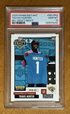 Travis Hunter 2025 Panini Instant NFL Draft Night RC PSA 10