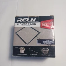 Reln Shower Drain 4" x 4"  Stainless Steel Tile Insert Brushed gold #0159