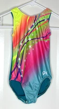 GK Stars CS Gymnastics Leotard Child Small S Multicolor Rainbow Stars