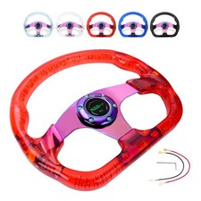 Suede D Shape Steering Wheel Black Racing Race Track Drift 330mm Formular